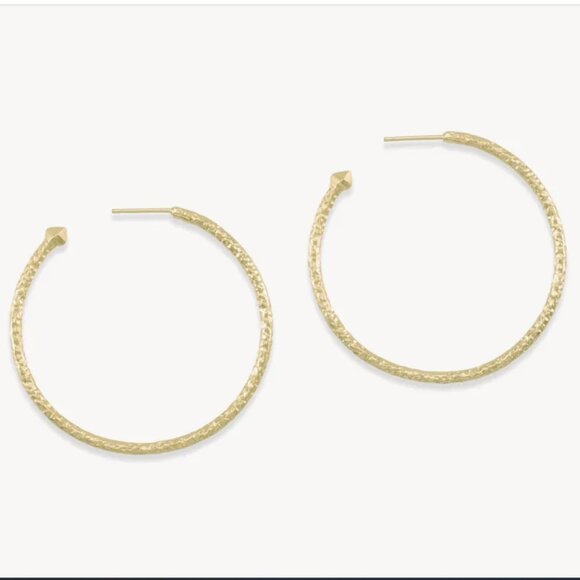 Kendra Scott Hammered Hoop Earrings - Picture 1 of 3